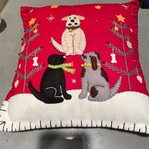 New dog Christmas accent pillow